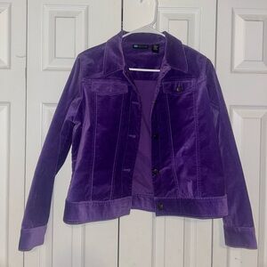 Vintage 100% real Relativity leather purple jacket. Soft and comfortable